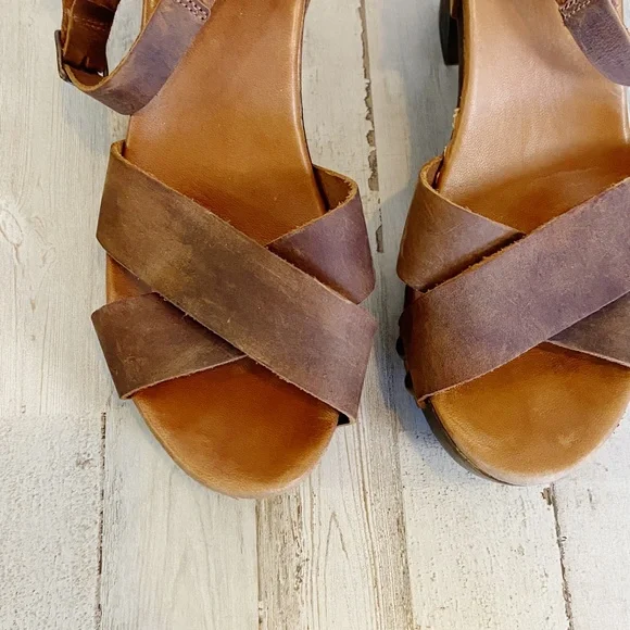 Mila Paoli | Womens Brown Leather Strap Platform Sandals | Size: 9.5 - Picture 5 of 13